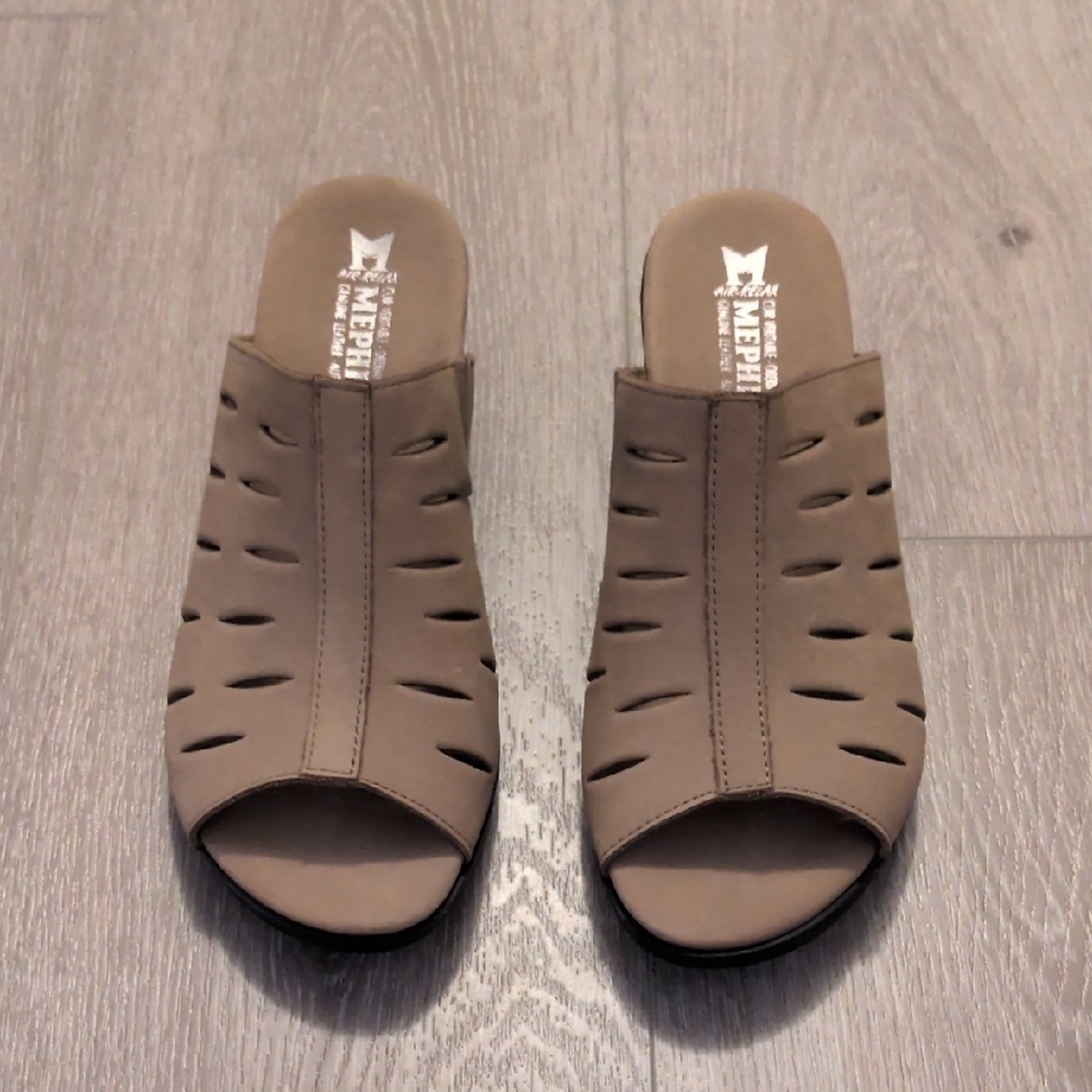 Mephisto Tan Slide Sandals